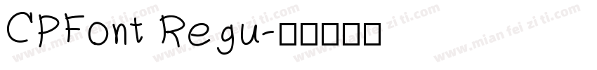 CPFont Regu字体转换
